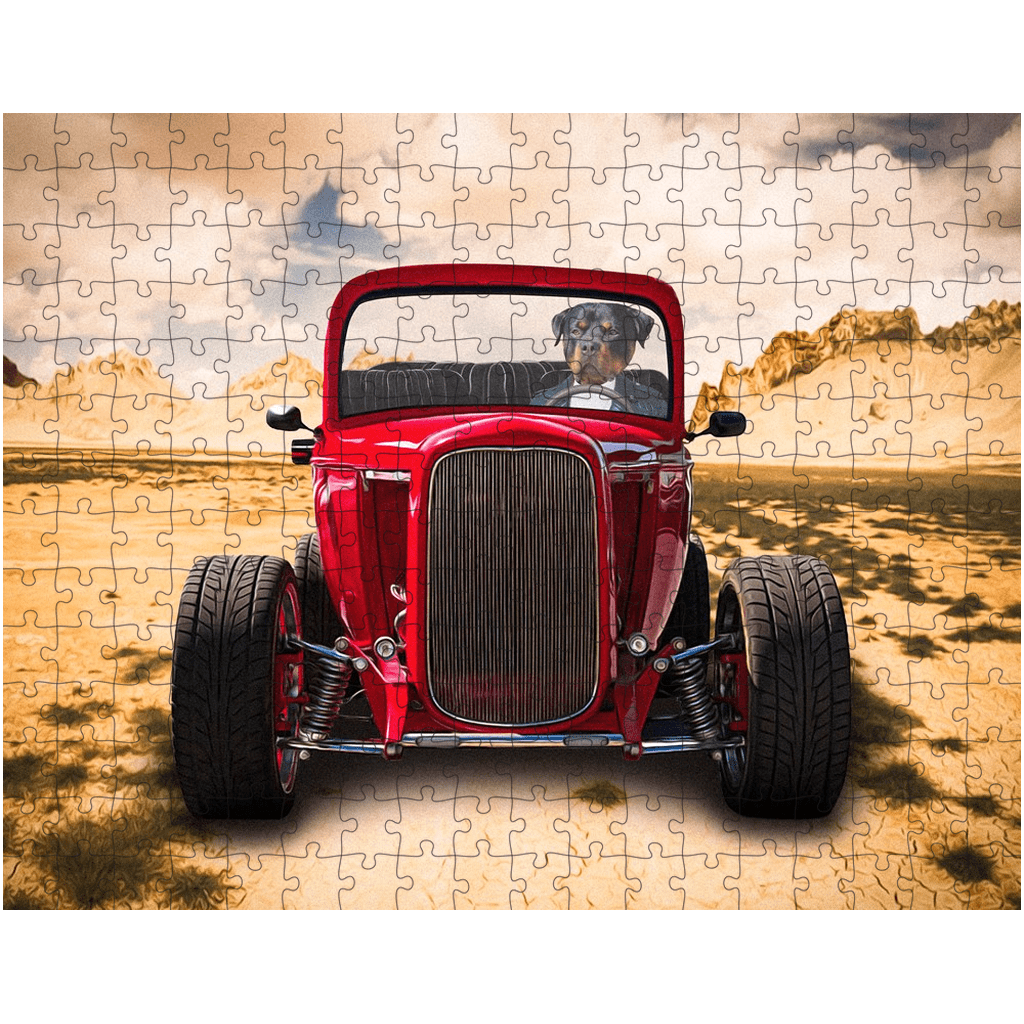 &#39;The Hot Rod&#39; Personalized Pet Puzzle