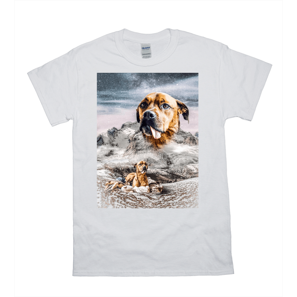 &#39;Majestic Snowy Mountain&#39; Personalized Pet T-Shirt