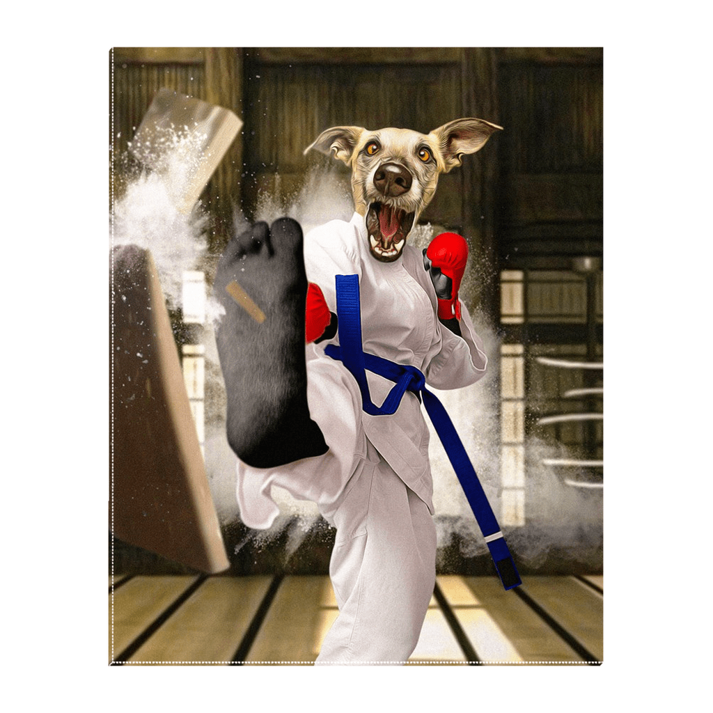 &#39;Taekwondogg&#39; Personalized Pet Standing Canvas