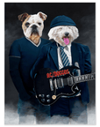 Póster personalizado para 2 mascotas 'AC/Doggos'