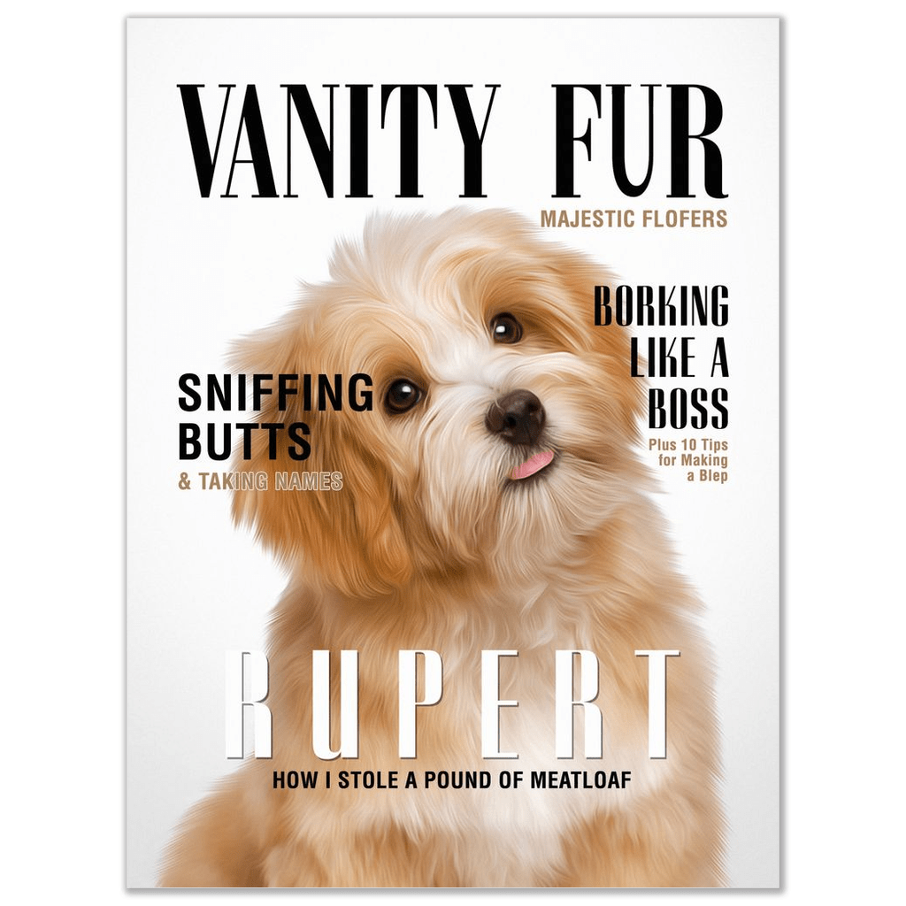 &#39;Vanity Fur&#39; Personalized Pet Poster