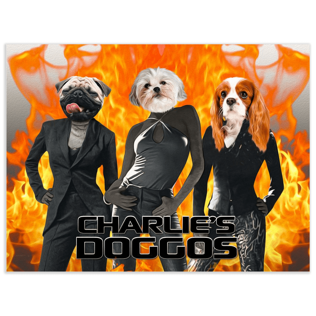 &#39;Charlie&#39;s Doggos&#39; Personalized 3 Pet Poster