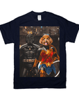 'Batdog & Wonder Doggette' Personalized 2 Pet T-Shirt