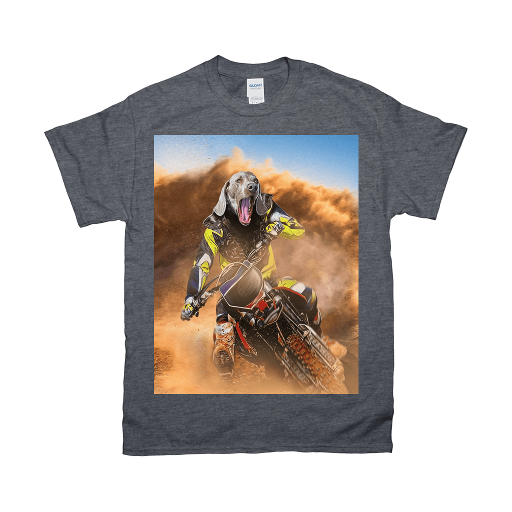 &#39;The Motocross Rider&#39; Personalized Pet T-Shirt