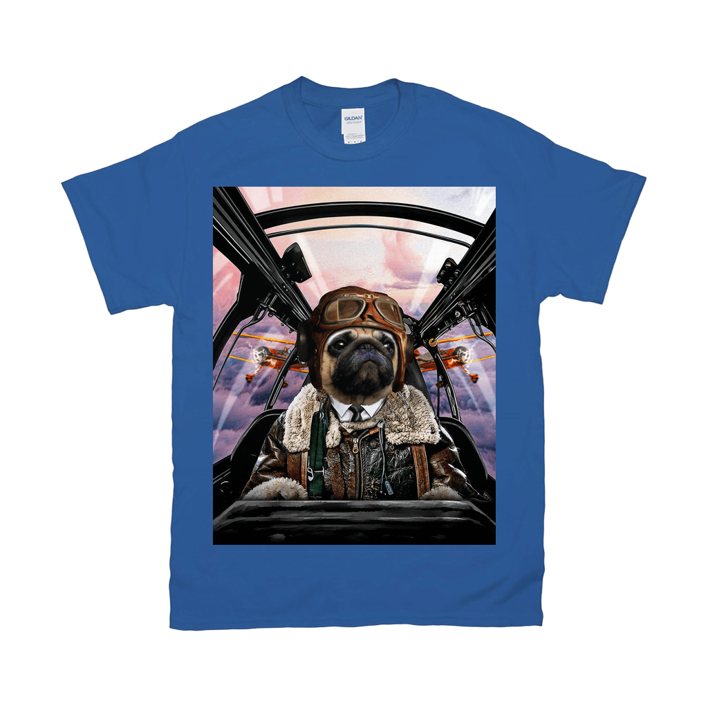 &#39;The Pilot&#39; Personalized Pet T-Shirt