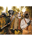 'The Hunters' Personalized 4 Pet Standing Canvas