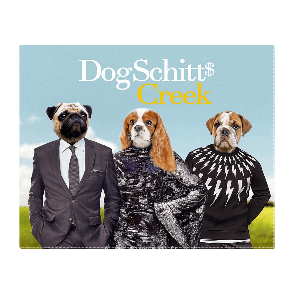 &#39;DogSchitt&#39;s Creek&#39; Personalized 3 Pet Standing Canvas