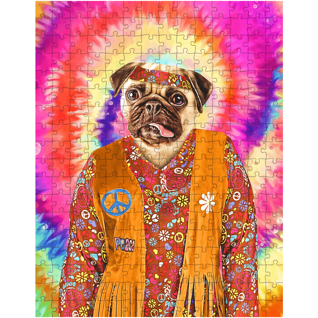 Puzzle de mascota personalizado &#39;La Hippie (Mujer)&#39;