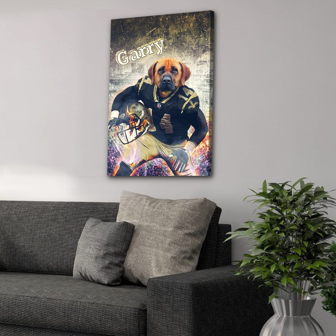 &#39;New Orleans Doggos&#39; Personalized Pet Canvas