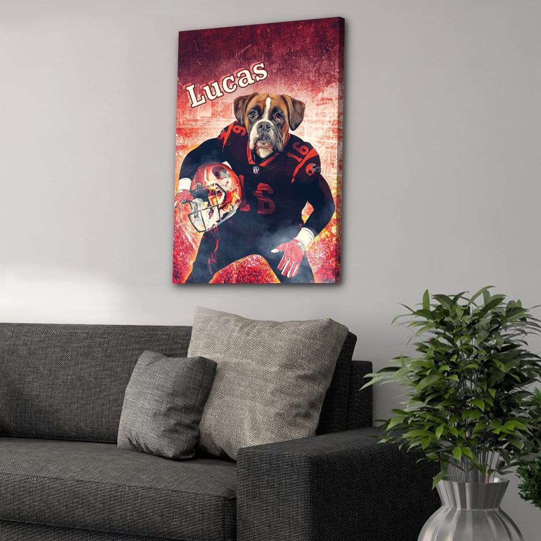&#39;Cleveland Doggos&#39; Personalized Pet Canvas