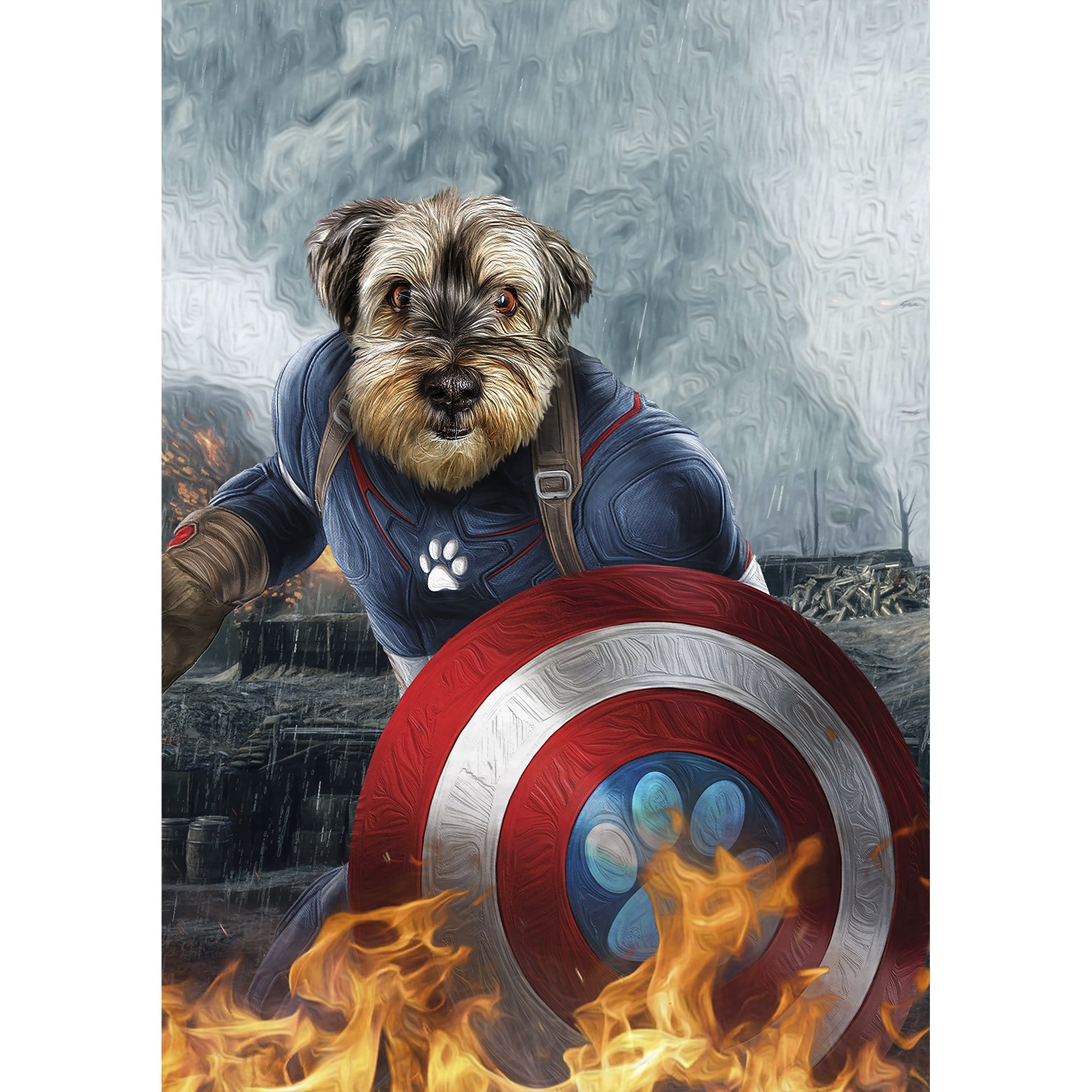 'Captain Doggmerica' Digital Portrait