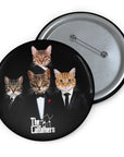 The Catfathers ( 2 - 4 Pets) Custom Pin