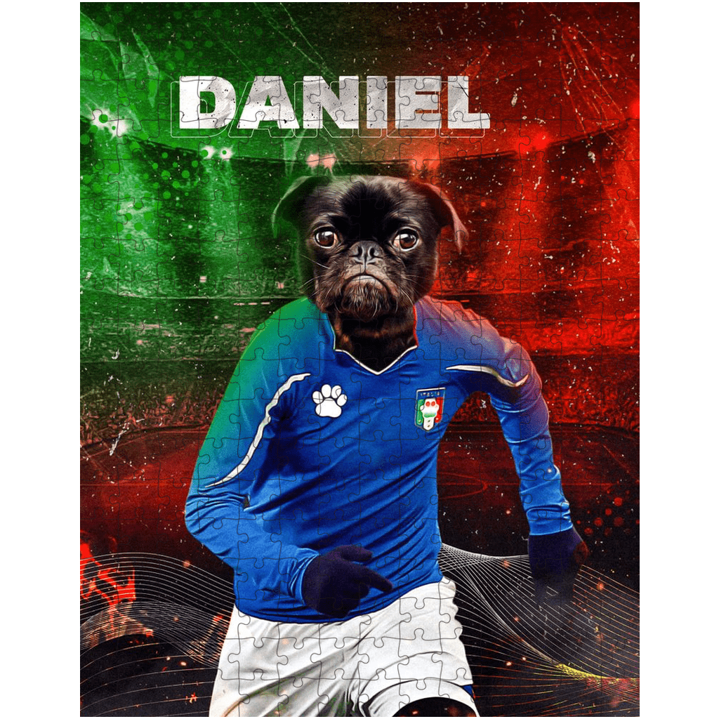 Puzzle personalizado para mascotas &#39;Italia Doggos Soccer&#39;