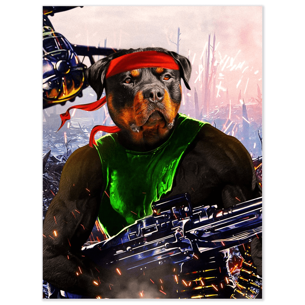 'Rambo Doggo' Personalized Pet Poster – doggovinci