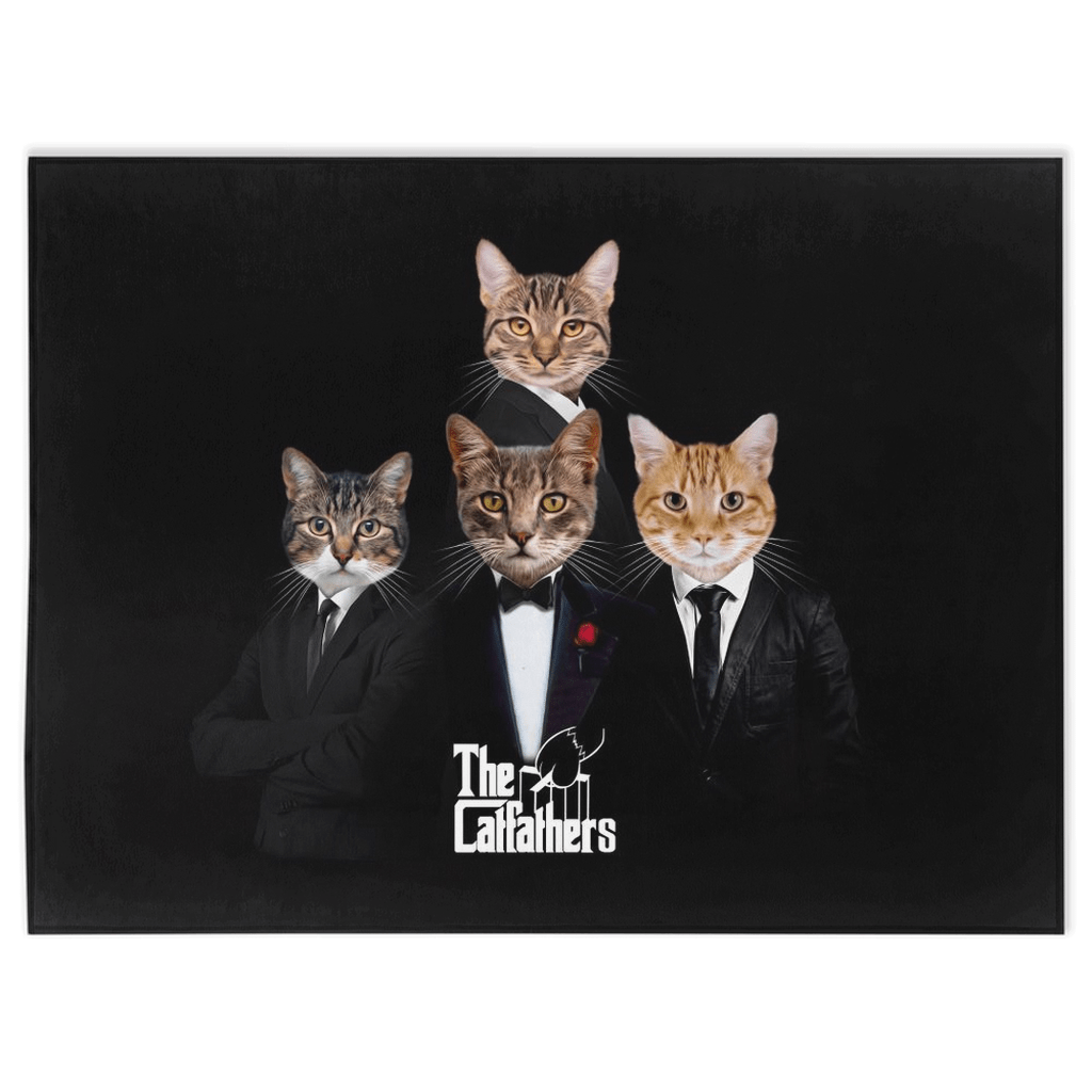 &#39;The Catfathers&#39; Personalized 4 Pet Blanket