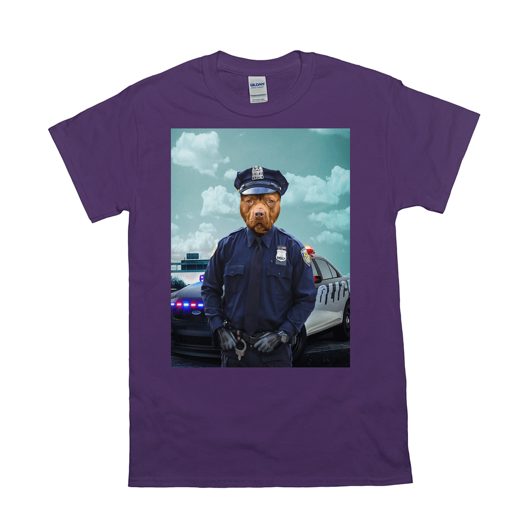 &#39;The Police Officer&#39; Personalized Pet T-Shirt