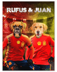 Póster Personalizado para 2 mascotas 'Spain Doggos'