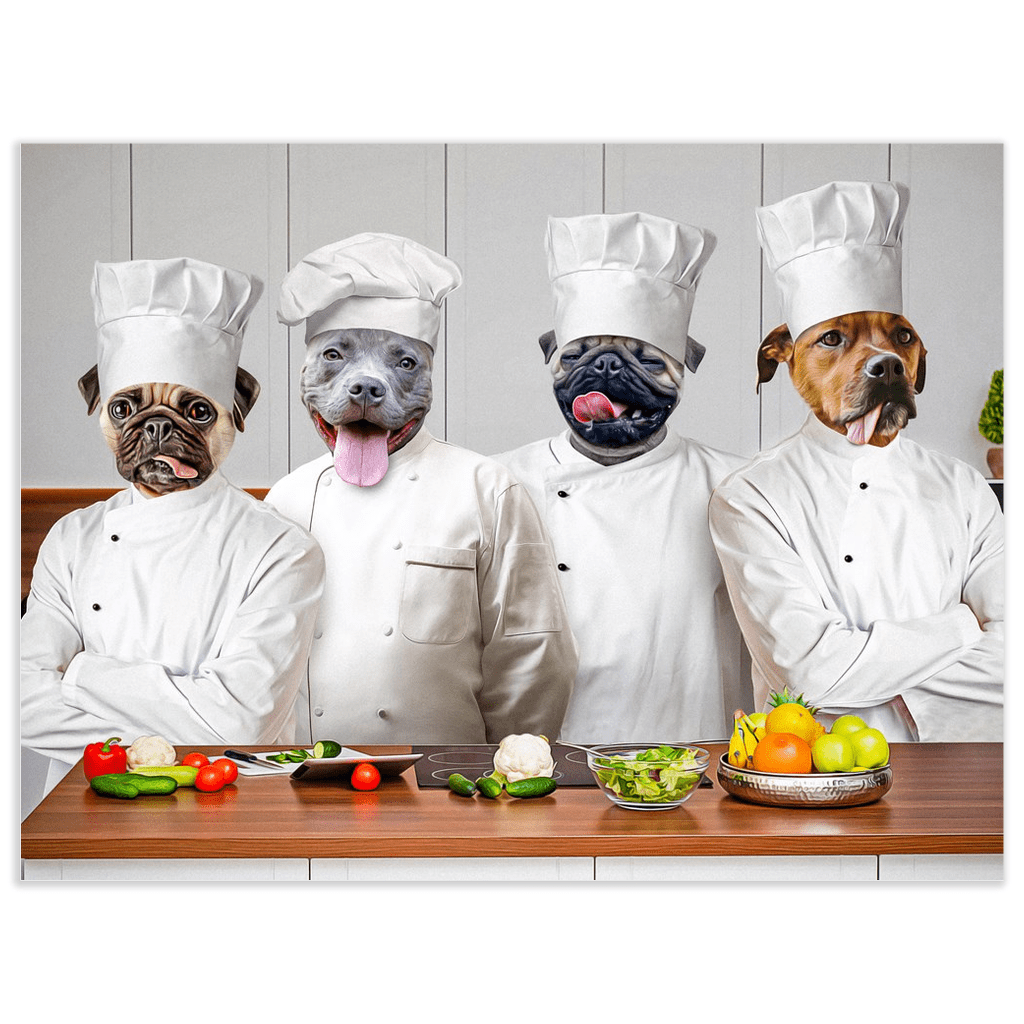 &#39;The Chefs&#39; Personalized 4 Pet Poster