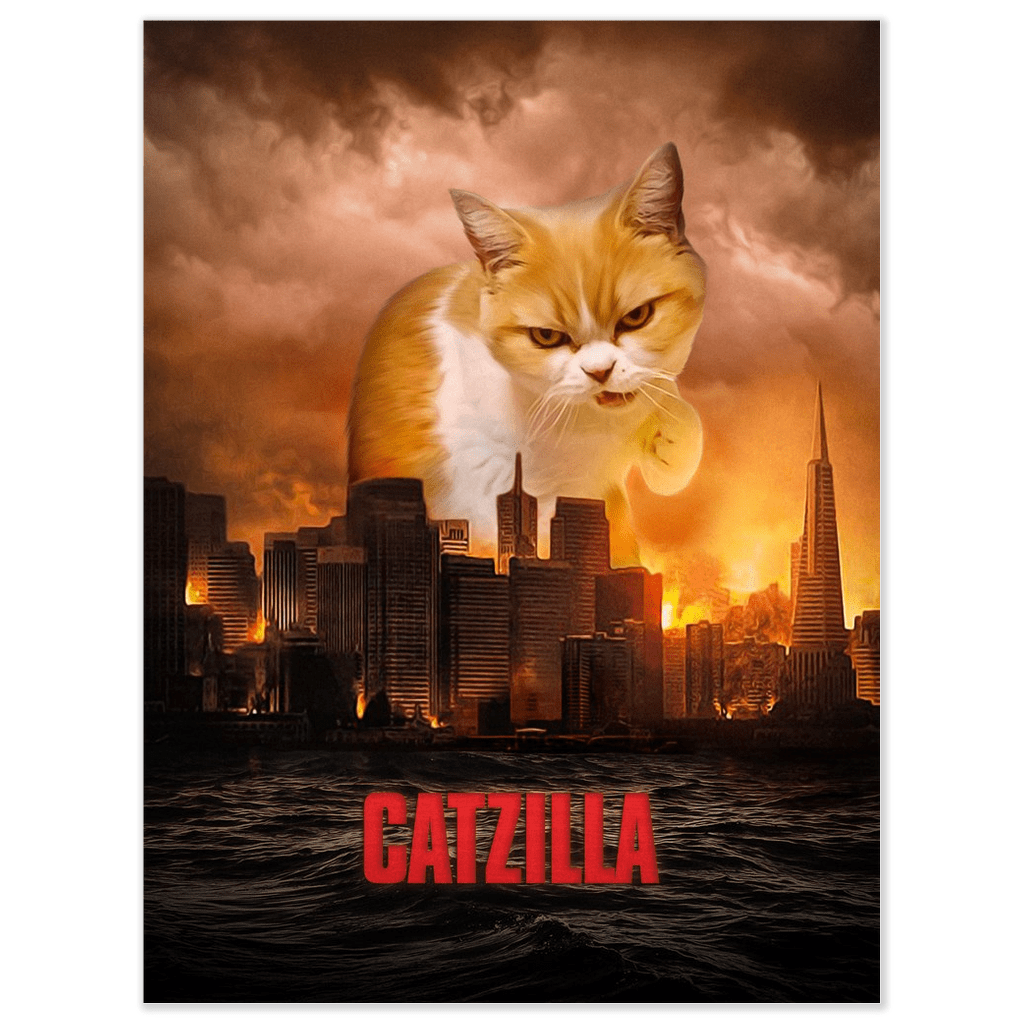 &#39;Catzilla&#39; Personalized Pet Poster