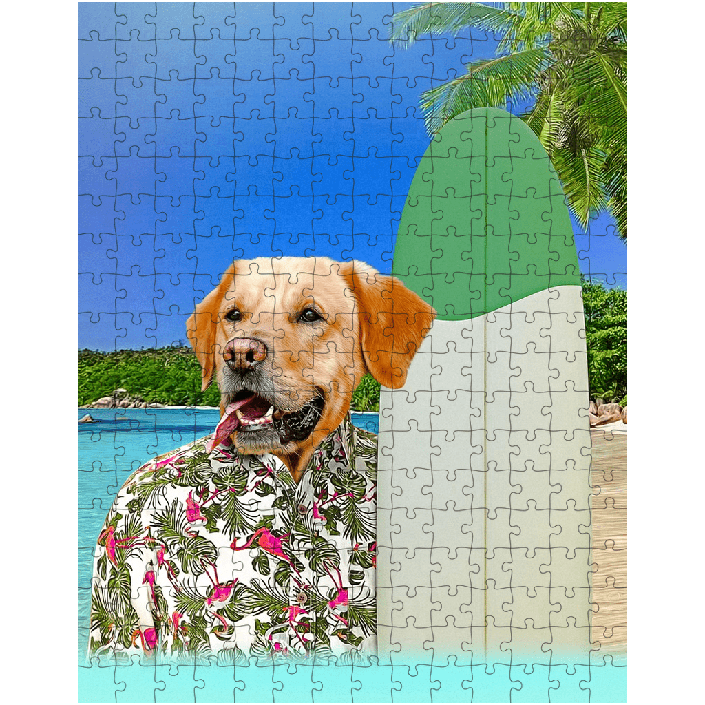 &#39;The Surfer&#39; Personalized Pet Puzzle
