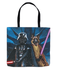 Bolsa de mano personalizada para 2 mascotas 'Darth Woofer &amp; Jedi-Doggo'