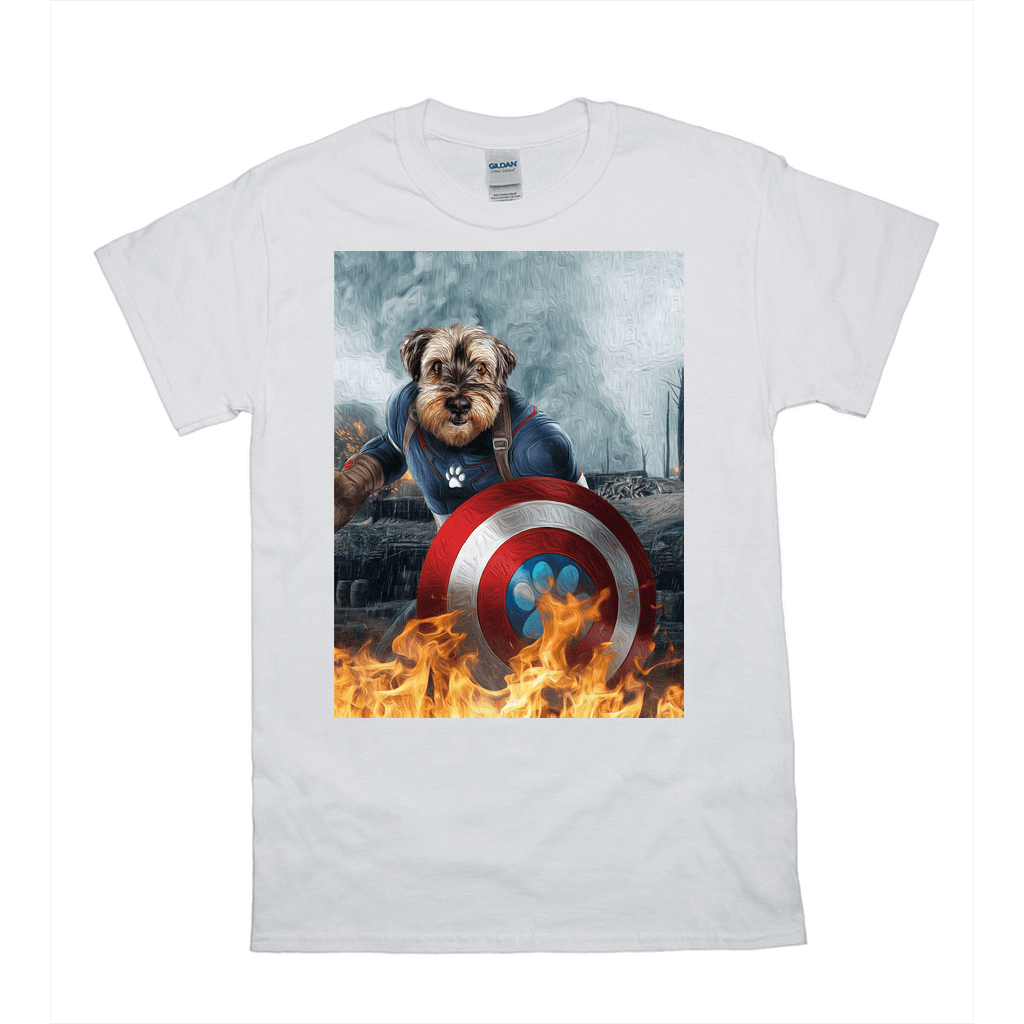 &#39;Captain Doggmerica&#39; Personalized Pet T-Shirt