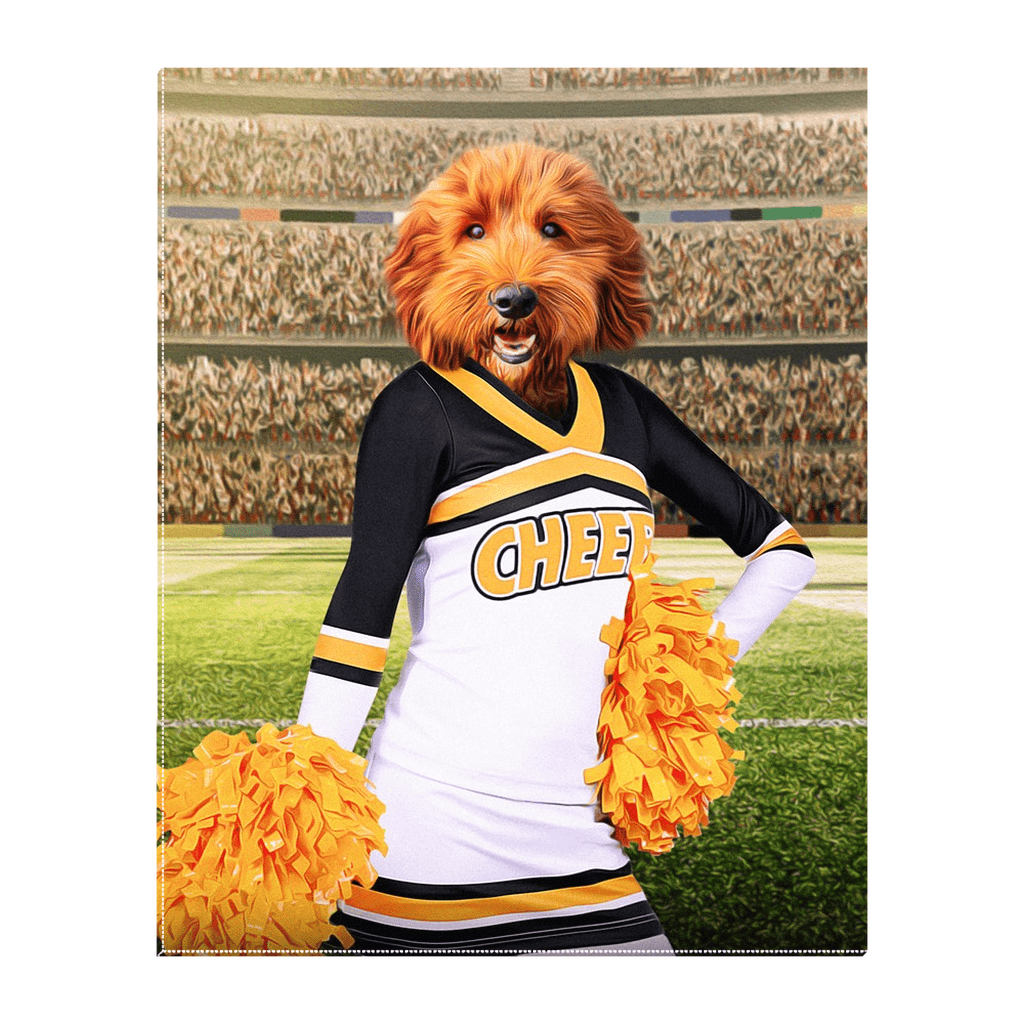&#39;The Cheerleader&#39; Personalized Pet Standing Canvas