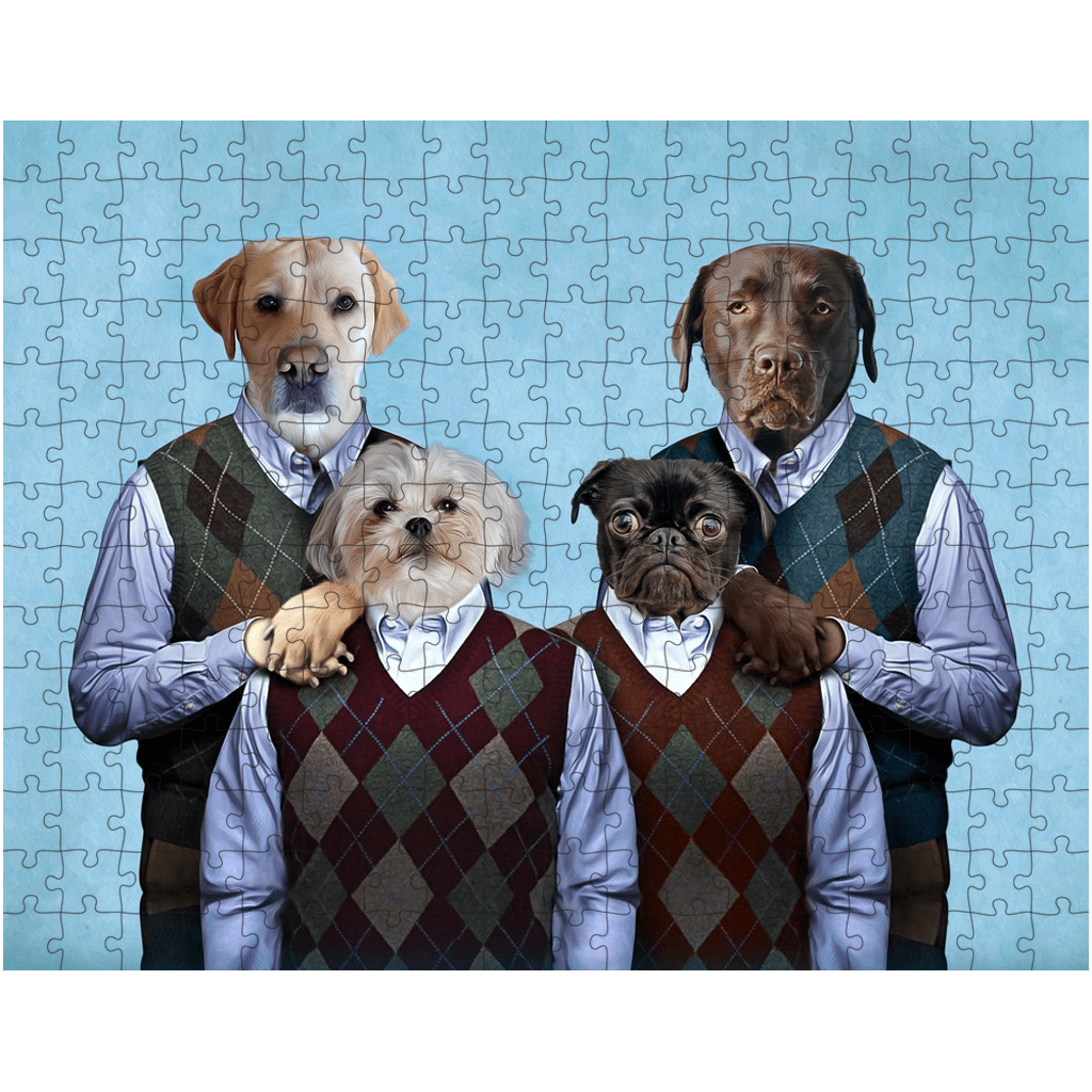 &#39;Step Doggos&#39; Personalized 4 Pet Puzzle