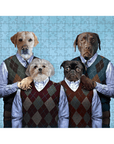 Rompecabezas personalizado de 4 mascotas 'Step Doggos'
