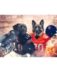 'Chicago Doggos' Personalized 2 Pet Standing Canvas