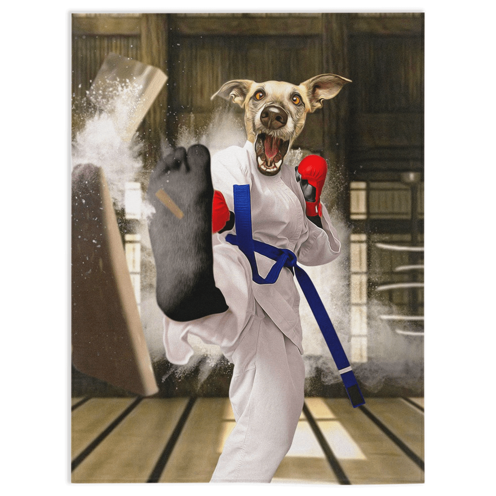 &#39;Taekwondogg&#39; Personalized Pet Blanket
