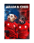 'Czech Doggos' Personalized 2 Pet Standing Canvas