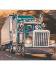 'The Truckers' Personalized 4 Pet Poster