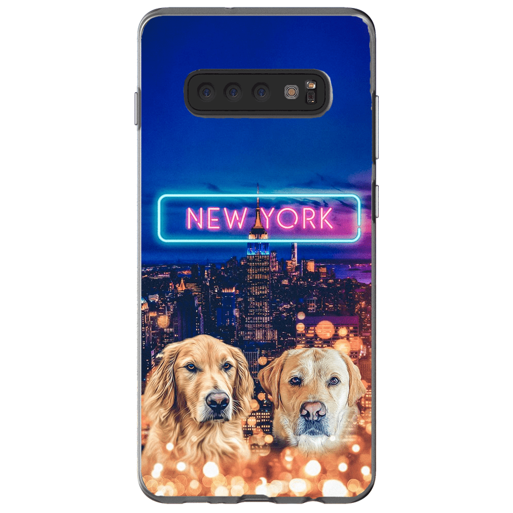 Funda personalizada para teléfono con 2 mascotas &#39;Doggos of New York&#39;