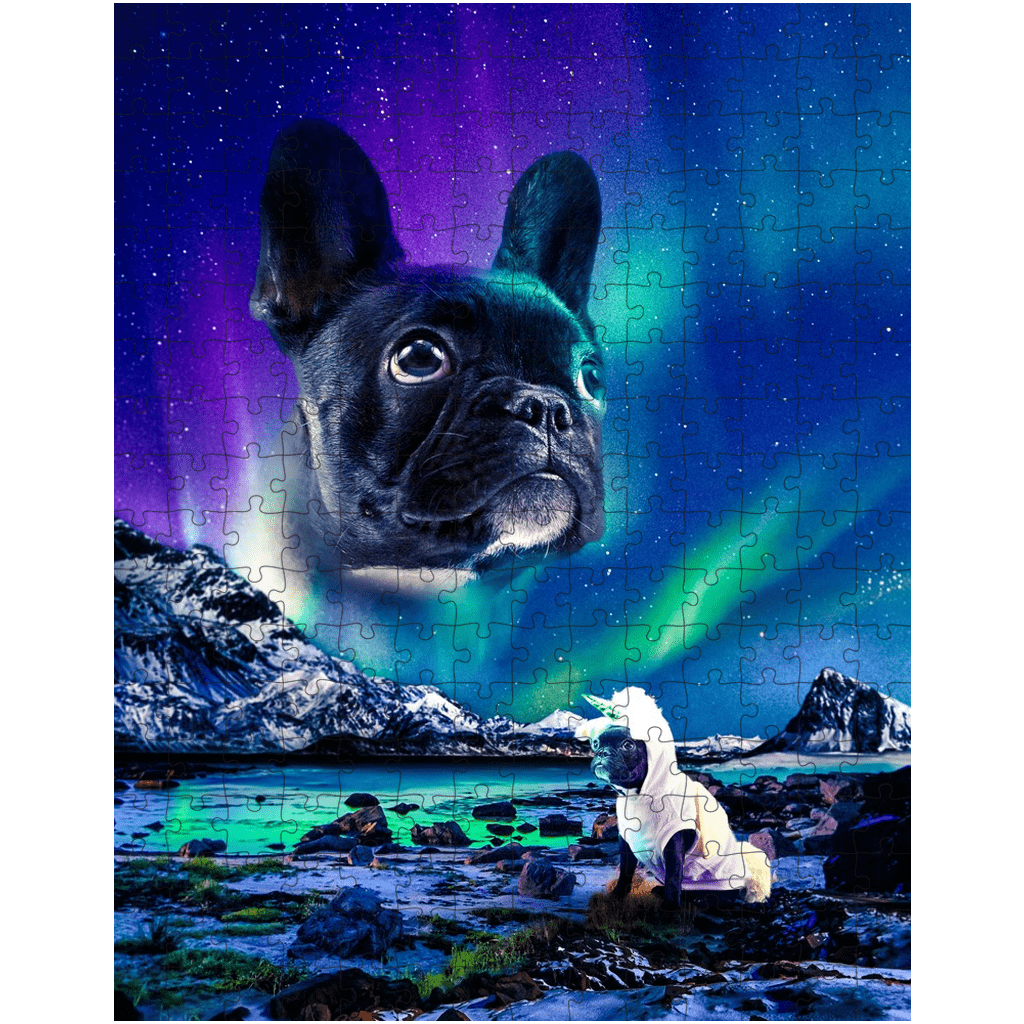&#39;Majestic Northern Lights&#39; Personalized Pet Puzzle