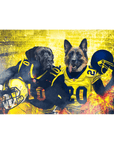 'Michigan Doggos' Personalized 2 Pet Standing Canvas