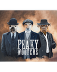 'Peaky Woofers' Personalized 3 Pet Blanket