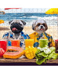 'The Beach Dogs' Personalized 2 Pet Puzzle