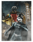 'Bat Dog & Robpaw' Personalized 2 Pet Blanket
