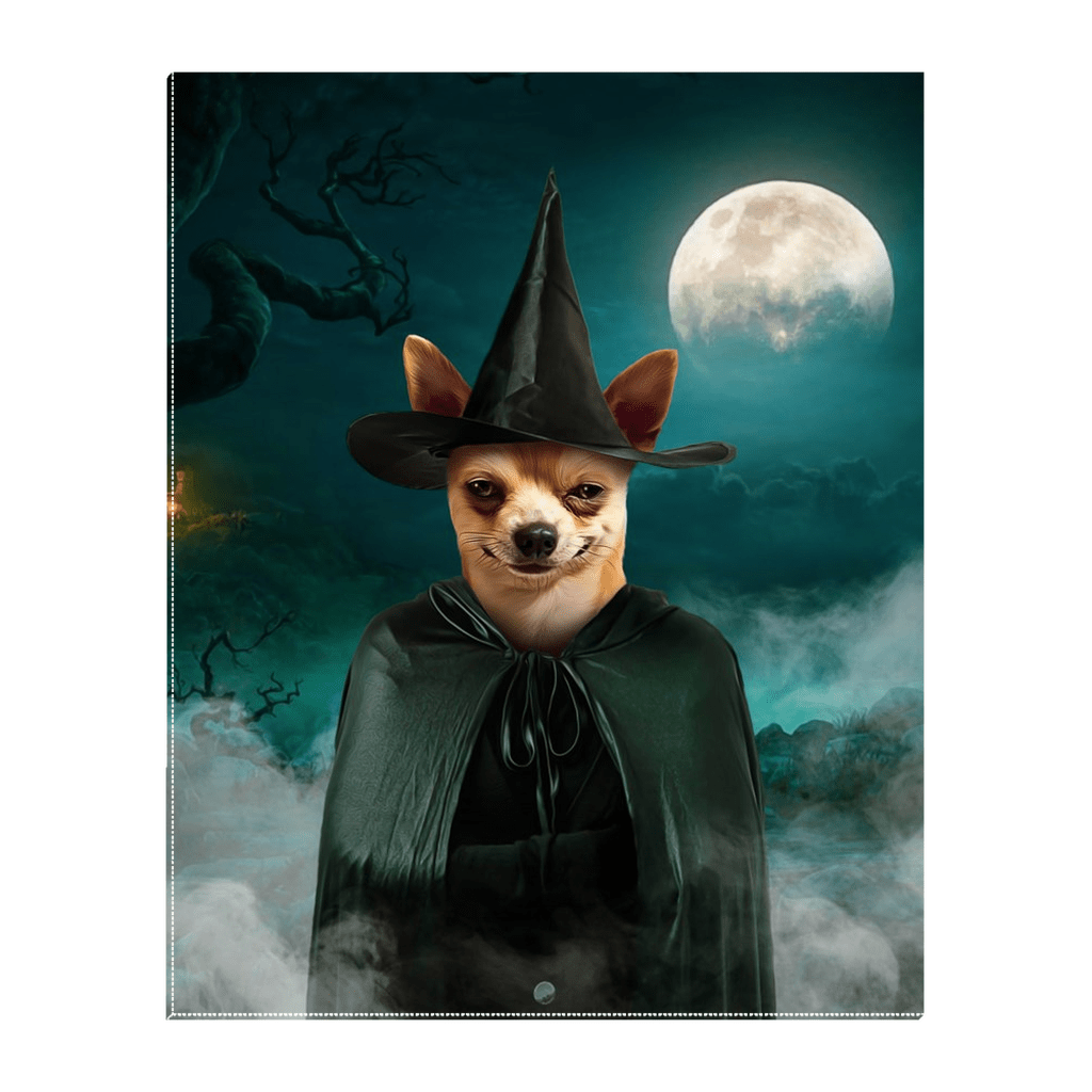 &#39;Witch&#39; Personalized Pet Standing Canvas