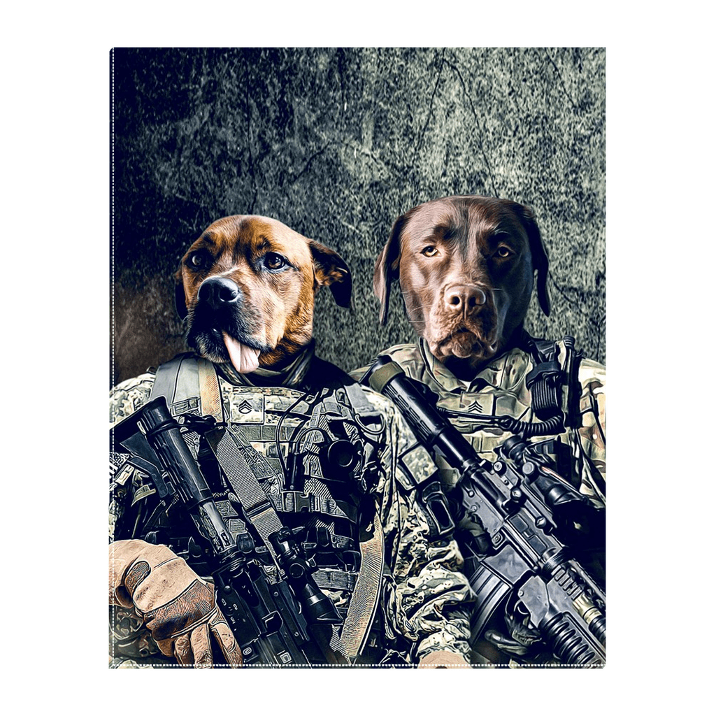 &#39;The Army Veterans&#39; Personalized 2 Pet Standing Canvas