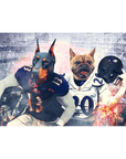 'Baltimore Doggos' Personalized 2 Pet Standing Canvas