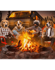 'The Campers' Personalized 4 Pet Standing Canvas