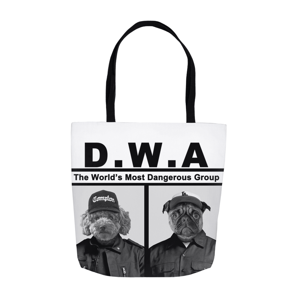 &#39;D.W.A (Doggos with Attitude)&#39; Personalized 2 Pet Tote Bag