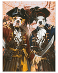 Póster personalizado de 2 mascotas 'Los Piratas'