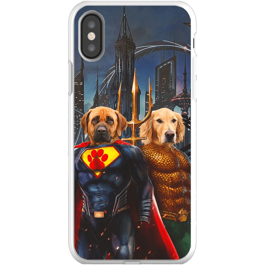 &#39;Superdog &amp; Aquadog&#39; Personalized 2 Pet Phone Case