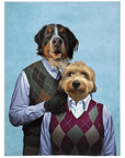 Manta personalizada para 2 mascotas 'Step Doggo &amp; Doggette' 