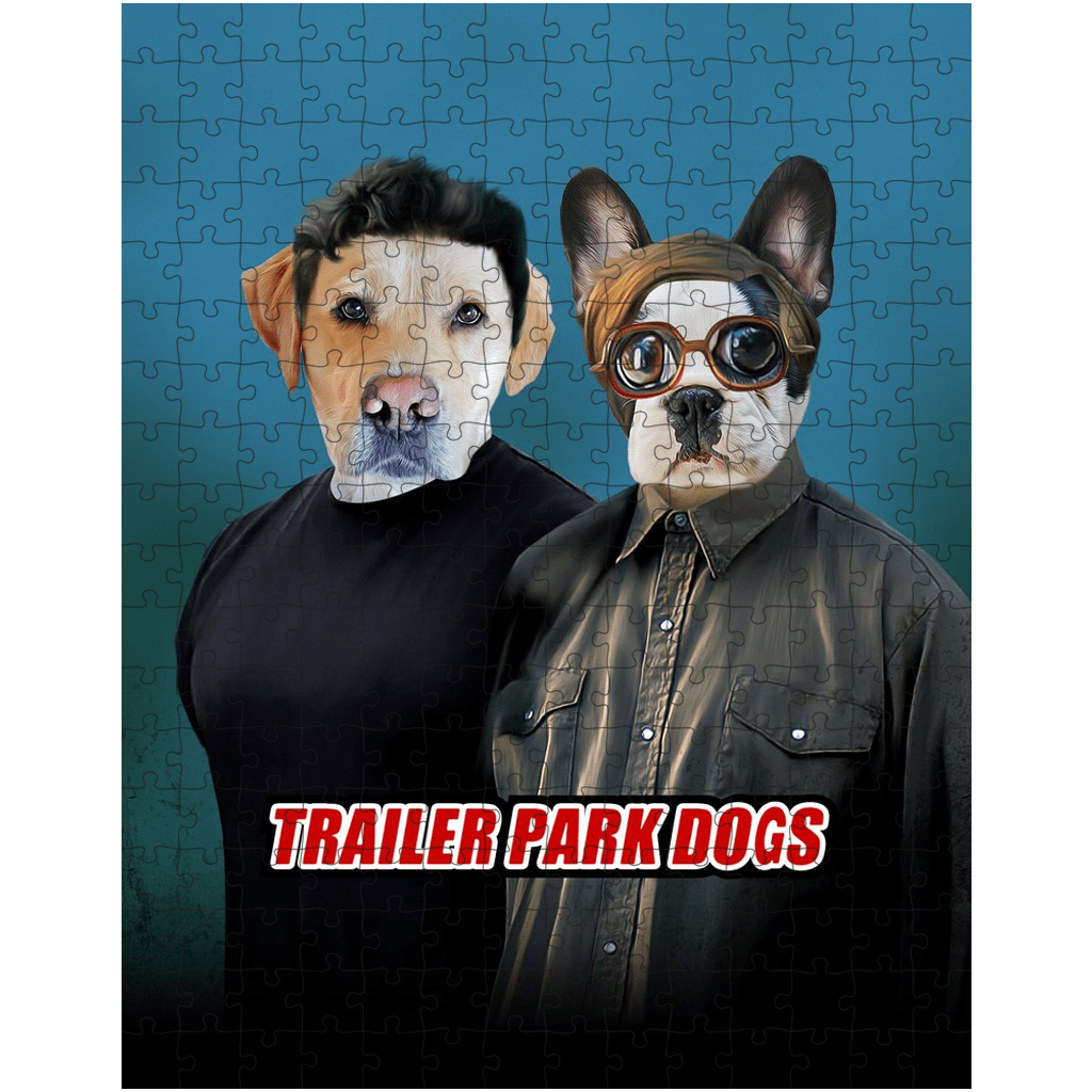 &#39;Trailer Park Dogs&#39; Personalized 2 Pet Puzzle