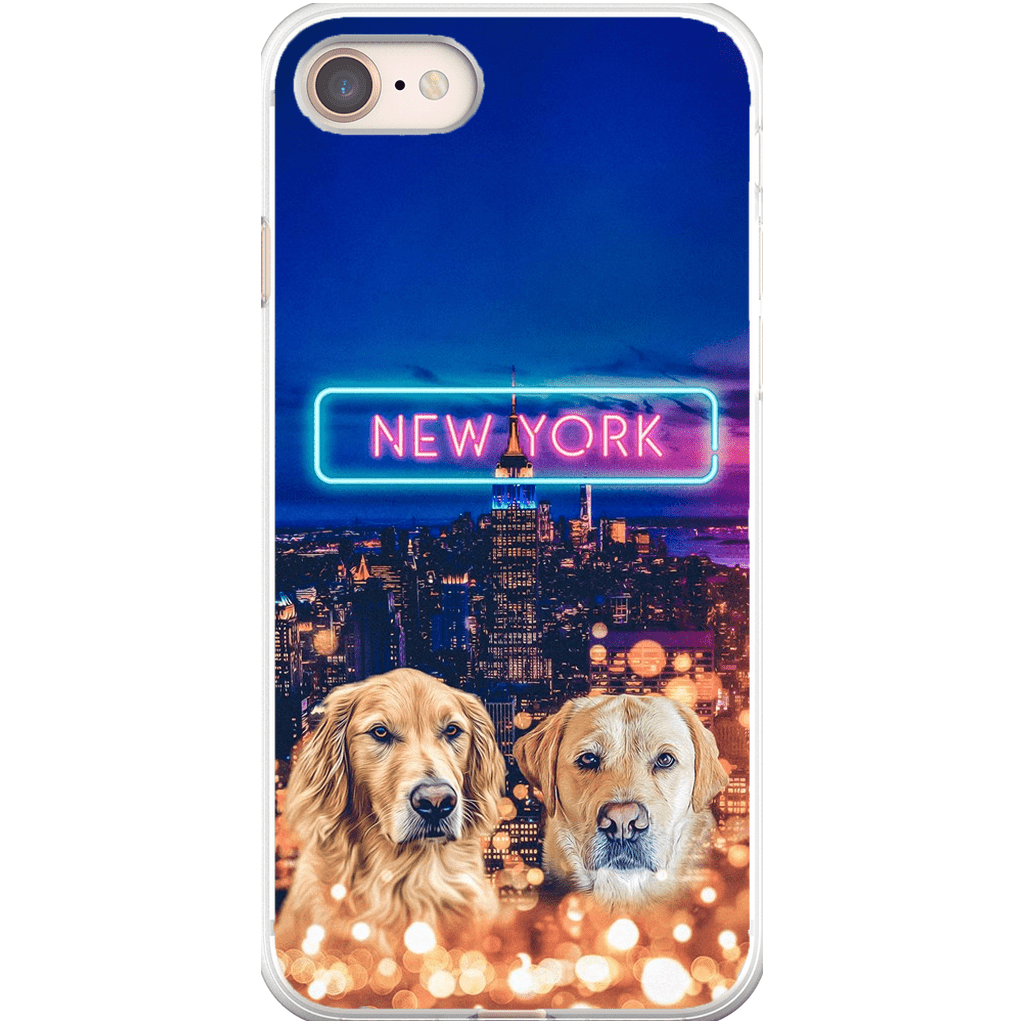 Funda personalizada para teléfono con 2 mascotas &#39;Doggos of New York&#39;