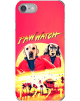 Funda personalizada para teléfono con 2 mascotas 'Paw Watch 1991'